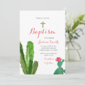 Taufe Einladung - Kindermädchen einladen (Stehend Vorderseite)