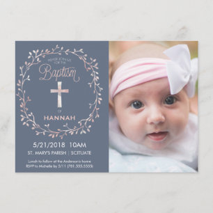 Taufe, Einladung zum Foto - Baby Girl