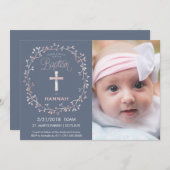 Taufe, Einladung zum Foto - Baby Girl (Vorne/Hinten)