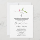 Taufe Einladungen Religiöse Botanicale (Vorderseite)