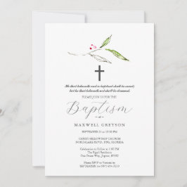 Taufe Einladungen Religiöse Botanicale