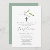 Taufe Einladungen Religiöse Botanicale (Vorne/Hinten)