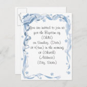 Taufe Einladungspostkarte (Vorne/Hinten)