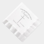 Taufe Elegance Cross Servietten Mit Folie (Rechts)