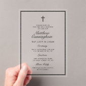 Taufe Eleganter moderner QR-Code Acryleinladungen (Insitu (Handheld))