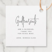 Taufe Eltern einfach modern Geschenkanhänger (Rückseite)