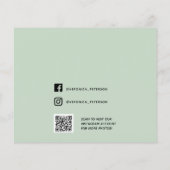 Taufe eucalyptus Foto QR-Code danke Karte (Rückseite)