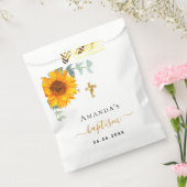 Taufe eucalyptus rustikales Sonnenblumenmädchen Geschenktütchen (Versiegelt)