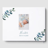 Taufe Eukalyptus-Foto Gästebuch (Rückseite)