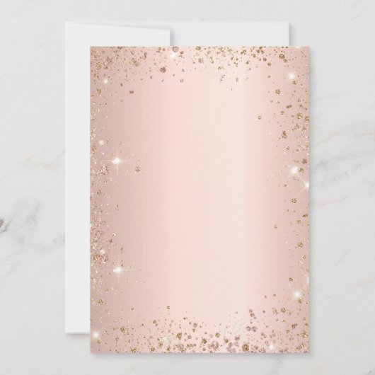 Taufe Eukalyptus-Glitzer Einladung (Rückseite)