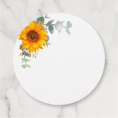 Taufe Eukalyptus Grünpflanzen Sonnenblume vielen D Geschenkanhänger (Rückseite)