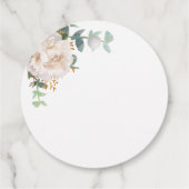 Taufe Eukalyptus Grünpflanzen Weiße Blüte Geschenkanhänger (Rückseite)