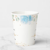 Taufe Eukalyptus hellblauer Blütenjunge Pappbecher (Links)