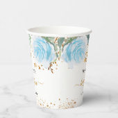 Taufe Eukalyptus hellblauer Blütenjunge Pappbecher (Rechts)