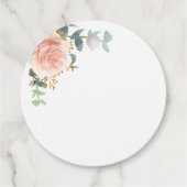 Taufe Eukalyptus rot Rosa Blütenblüte vielen Dank Geschenkanhänger (Rückseite)