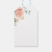 Taufe Eukalyptus rot Rosa Mädchen vielen Dank Geschenkanhänger (Rückseite)