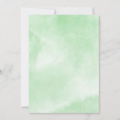 Taufe Eukalyptus Wasserfarbene Grünpflanzen Einladung (Rückseite)