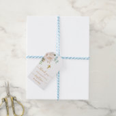 Taufe Eukalyptus weiß Blütenmund danke Ihnen Geschenkanhänger (Mit Garn)