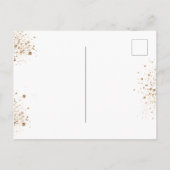 Taufe Eukalyptusgrün Goldschrift Einladungspostkarte (Rückseite)