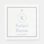 Taufe Farbe der blauen Monogramme Farbe des Indivi Serviette (Vorderseite)