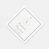 Taufe Farbe der blauen Monogramme Farbe des Indivi Serviette (Ecke)