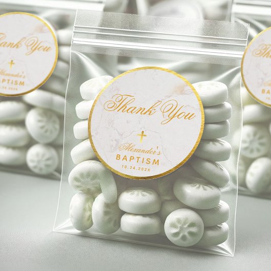 Taufe Favoriten Elegant Vielen Dank Imitate Gold M Runder Aufkleber