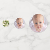 Taufe Floral Geometric Calla Lilies Gold Foto Konfetti (Vorderseiten)