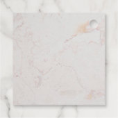 Taufe Floral Gold Rosa Orchideen Marble Geometric Geschenkanhänger (Rückseite)