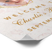 Taufe Foto Botanische geometrische Blätter Foliage Poster (Ecke)