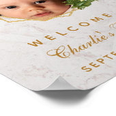 Taufe Foto Calla Lilies Gold Cross Begrüßungszeich Poster (Ecke)