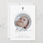 Taufe Foto Danke Karte (Vorderseite)