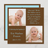 Taufe Foto Einladen mit Bibelverse Einladung (Vorne/Hinten)