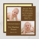 Taufe Foto Einladen mit Bibelverse Einladung (Vorne/Hinten)