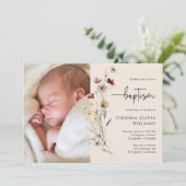 Taufe Foto Einladung (Stehend Vorderseite)
