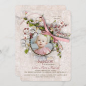 Taufe Foto Einladung für Mädchen (Vorne/Hinten)
