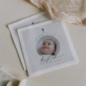 Taufe Foto Grau Hintergrund Serviette