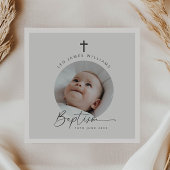 Taufe Foto Grau Hintergrund Serviette