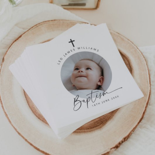 Taufe Foto Serviette
