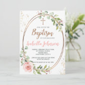 Taufe für ein Mädchen Einladung (Stehend Vorderseite)