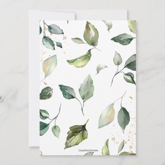 Taufe für ein Mädchen Einladung (Rückseite)