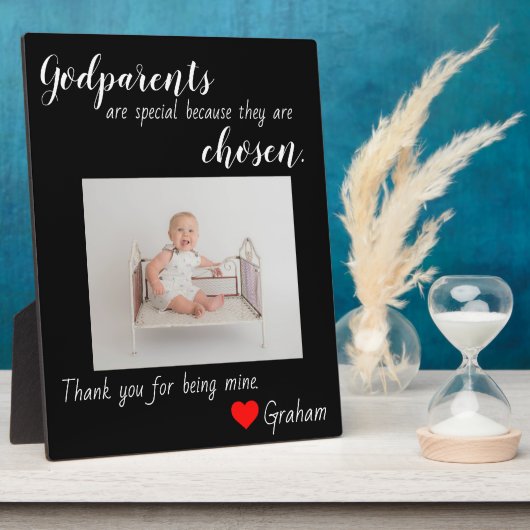 Taufe für Godeltern Fotoplatte (Seite)