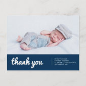 Taufe für Ihm Modernes und einfaches Foto Vielen D Postkarte (Vorderseite)