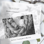 Taufe für ihn | Einfaches Foto Grau Foliage Save The Date<br><div class="desc">Abrufbar unter: http://www.zazzle.com/store/selectpartysupplies</div>