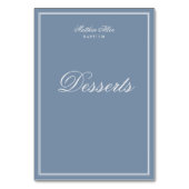 Taufe für ihn | Elegantes Classic Cross Tischnummer (Vorderseite)