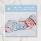 Taufe für ihn | Modernes, benutzerdefiniertes Foto Geschenkanhänger (Vorderseite)