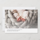 Taufe für ihn | Modernes, einfaches elegantes Foto Einladung (Vorderseite)