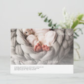 Taufe für ihn | Modernes, einfaches elegantes Foto Einladung (Stehend Vorderseite)