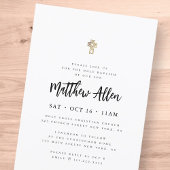 Taufe für ihn Modernes Minimalistisches Kreuz Einladung