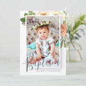 Taufe für ihr farbenprächtiges Foto Save The Date (Stehend Vorderseite)