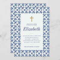 Taufe für ihre blauen und weißen mediterranen Flie